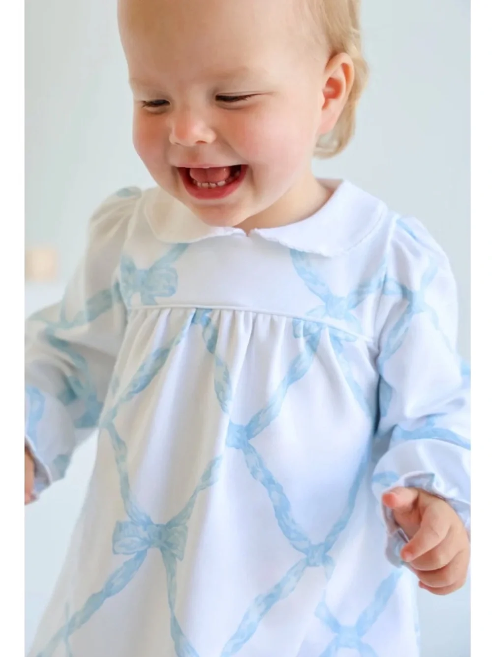 Beaufort Bonnet Holly Day Dress Belle Meade Bow Buckhead Blue Worth White Girl 7